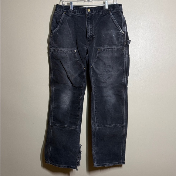 Carhartt Other - Mens Carhartt B01-BLK Logger Loose Fit Denim Jeans 36x32 Made in USA